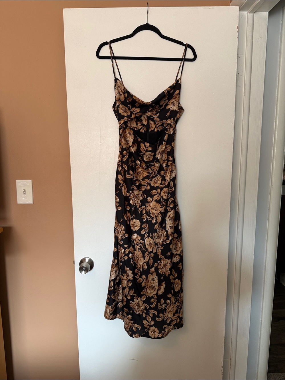 Petal & Pup Black and Tan Floral Maxi Dress
